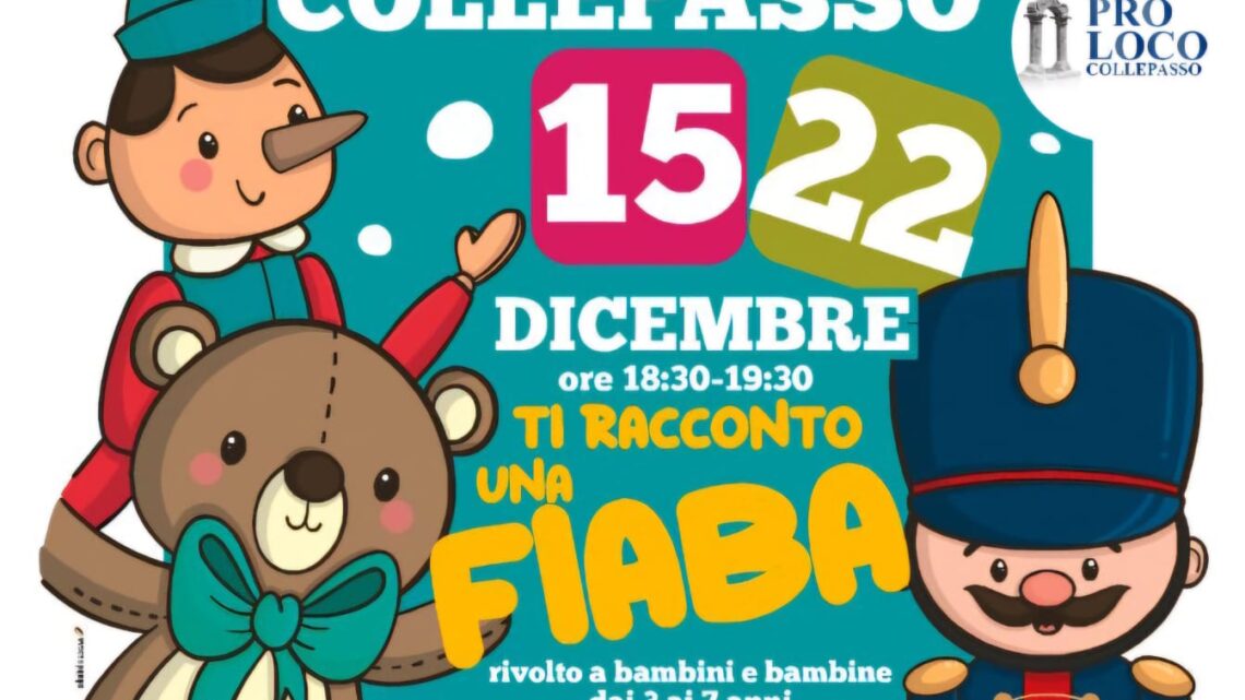 “Ti racconto una fiaba”: il 15 e 22 dicembre due serate per bambini/e alla Mostra dei Presepi della Pro Loco