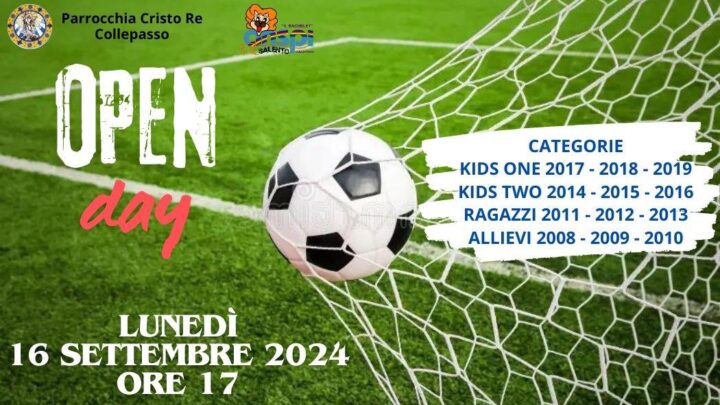 “Open Day” per ragazzi 5-16 anni presso i campetti sportivi della Parrocchia Cristo Re (16 settembre, ore 17)