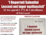 “I Deportati Salentini Leccesi nei lager nazifascisti”: a Cutrofiano il libro di Pati Luceri (19 febbraio, ore 18, Scuderie Palazzo Ducale)