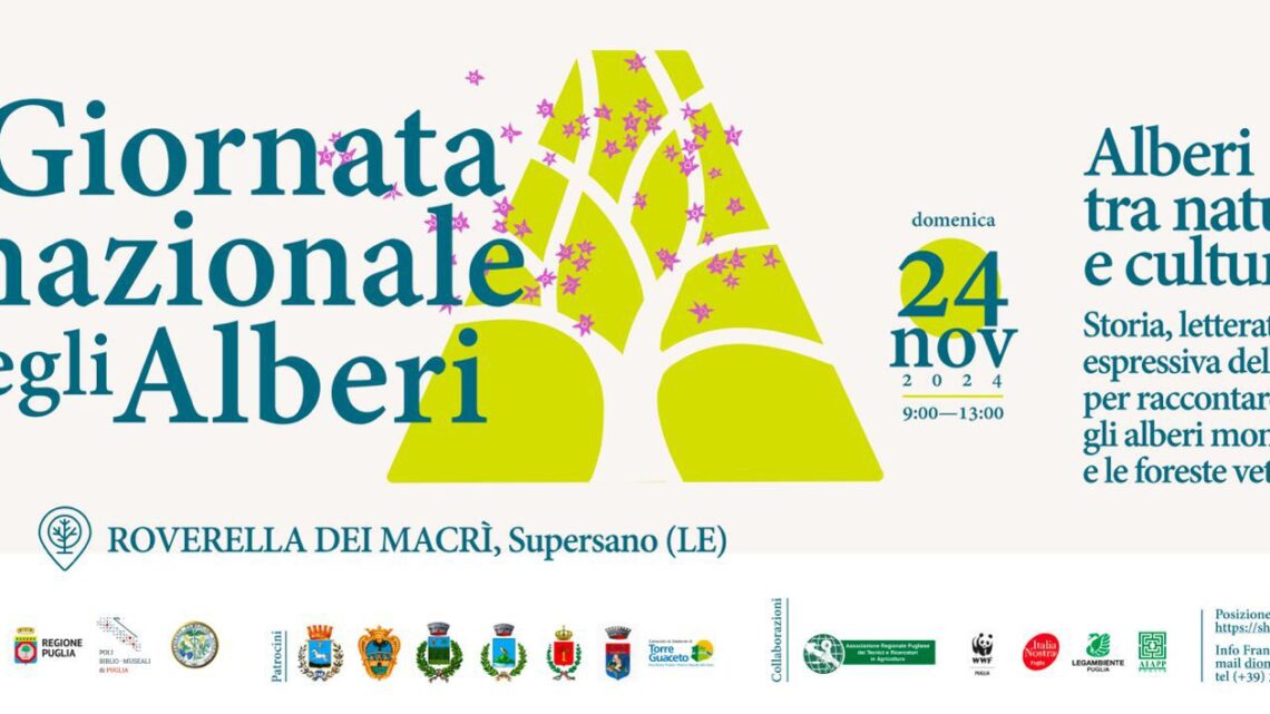 “Alberi tra natura a cultura umana”: 24 novembre, Giornata degli Alberi. La Regione Puglia promuove sei appuntamenti: uno a Supersano (ore 9-13)