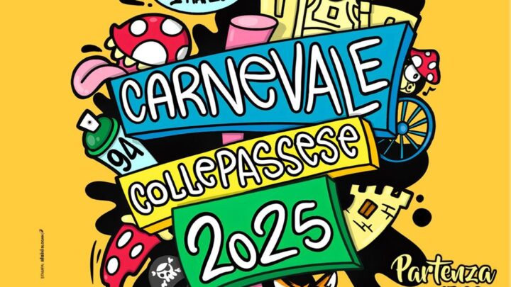 “Carnevale Collepassese 2025” il 27 febbraio e il 1° marzo, ore 15-19.30, con sfilate di carri e gruppi mascherati