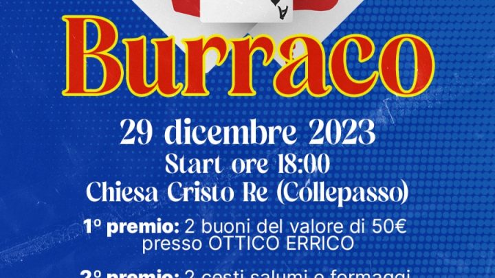 1° Torneo di Burraco del Circolo Nerazzurro (Chiesa Cristo Re, 29 dicembre, ore 18)