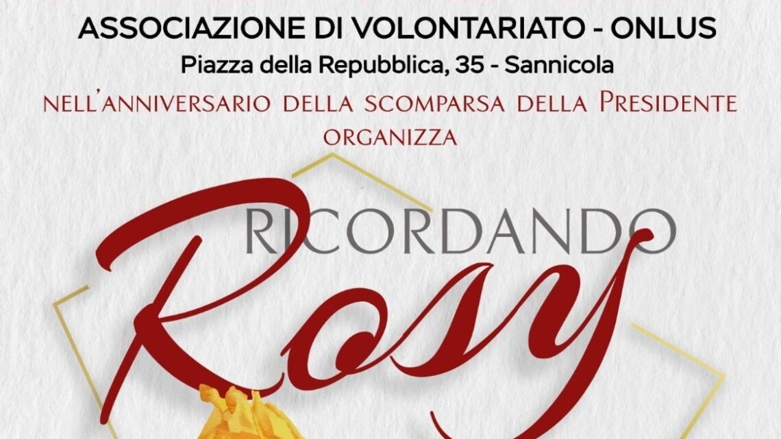 “Ricordando Rosy”: il 4 dicembre “Salento Alzheimer” ricorda la sua presidente con iniziative a Collepasso e Gallipoli