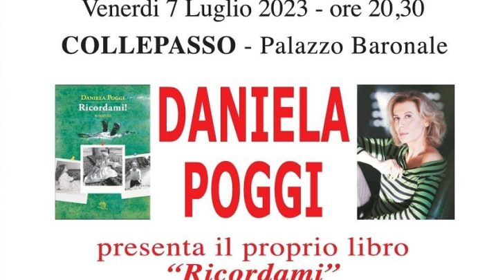 Il dramma dell’Alzheimer: Daniela Poggi presenta il suo libro “Ricordami!” (7 luglio, ore 20.30, Palazzo Baronale)