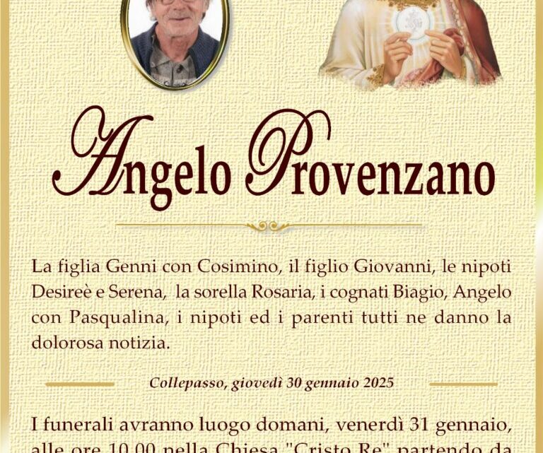 È morto Angelo Provenzano