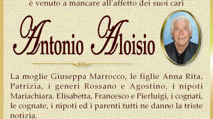 È morto Antonio Aloisio