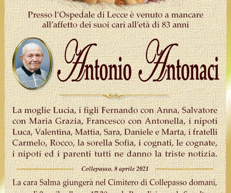 È morto Antonio Antonaci