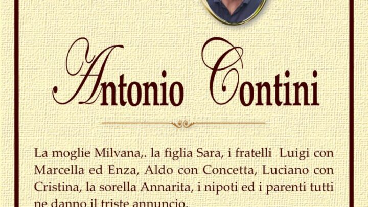 È morto Antonio Contini