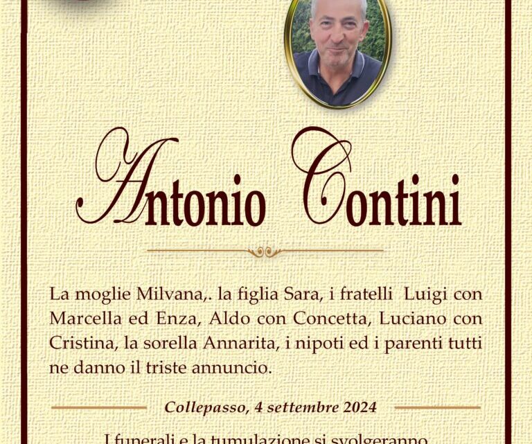 È morto Antonio Contini