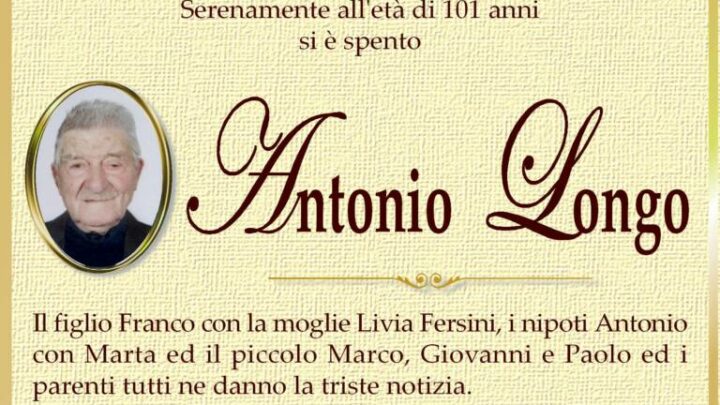 È morto Antonio Longo