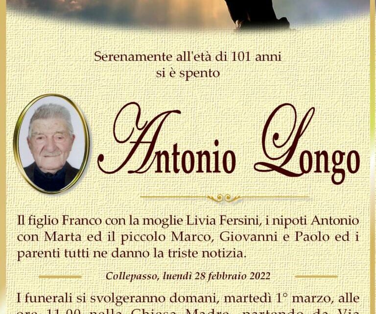 È morto Antonio Longo