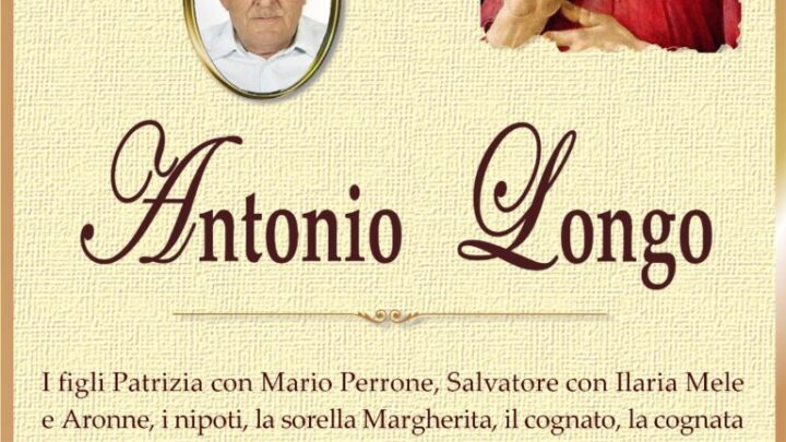 È morto Antonio Longo