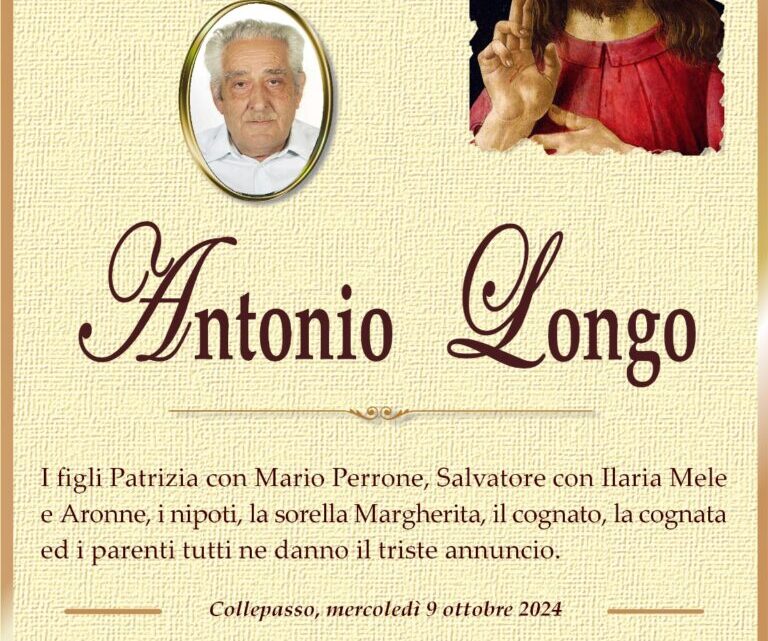 È morto Antonio Longo