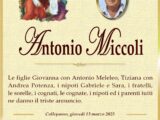 È morto Antonio Miccoli