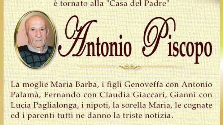 È morto Antonio Piscopo