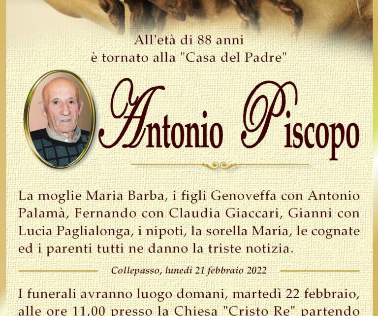 È morto Antonio Piscopo