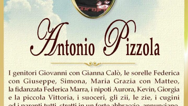 È morto Antonio Pizzola