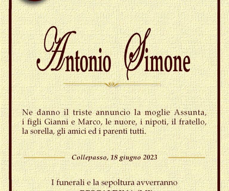 È morto Antonio Simone