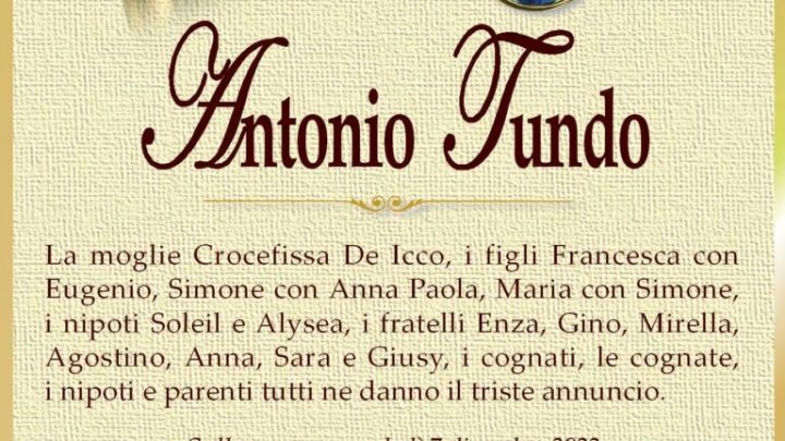 È morto Antonio Tundo