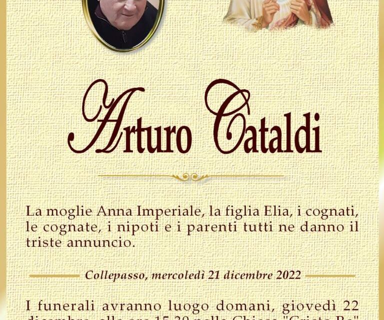 È morto Arturo Cataldi