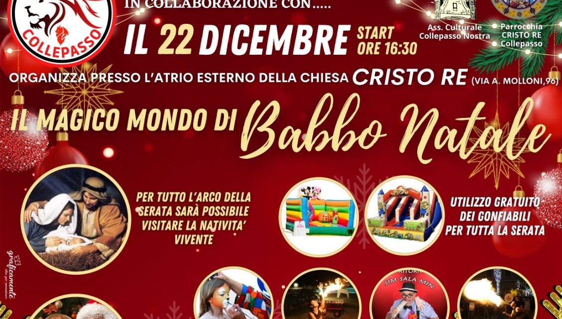 “Il magico mondo di Babbo Natale”, serata natalizia organizzata dal Milan Club (22 dicembre, ore 17, atrio Chiesa Cristo Re)