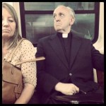 Il card. Bergoglio in metropolitana a Roma, prima dell'elezione