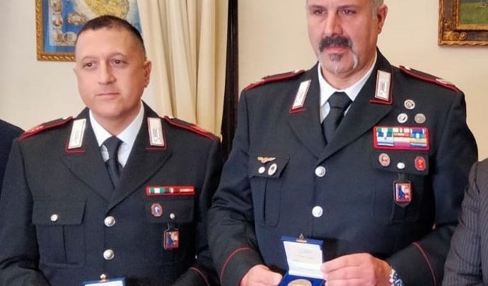 Premiati in Prefettura il Brig. Garzia e l’App. Urso, i due Carabinieri che soccorsero e salvarono un bimbo di 13 mesi