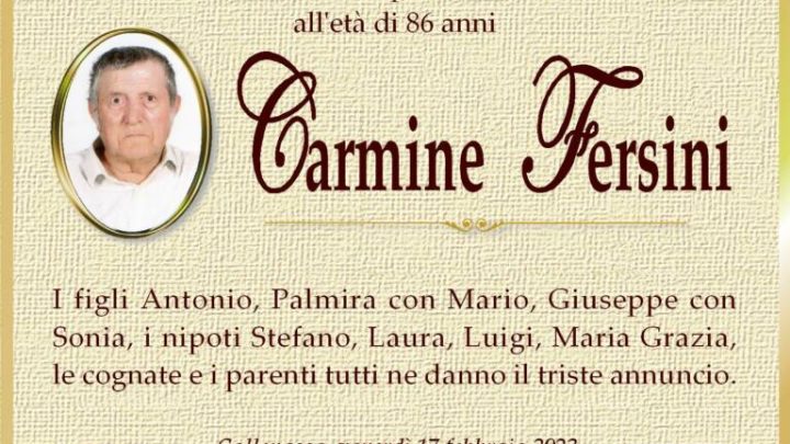 È morto Carmine Fersini