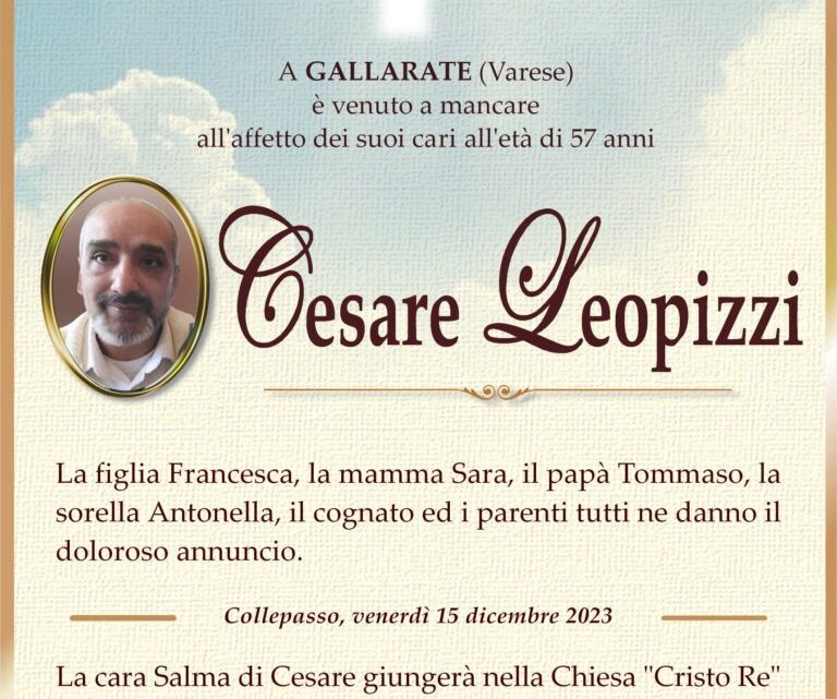 È morto Cesare Leopizzi