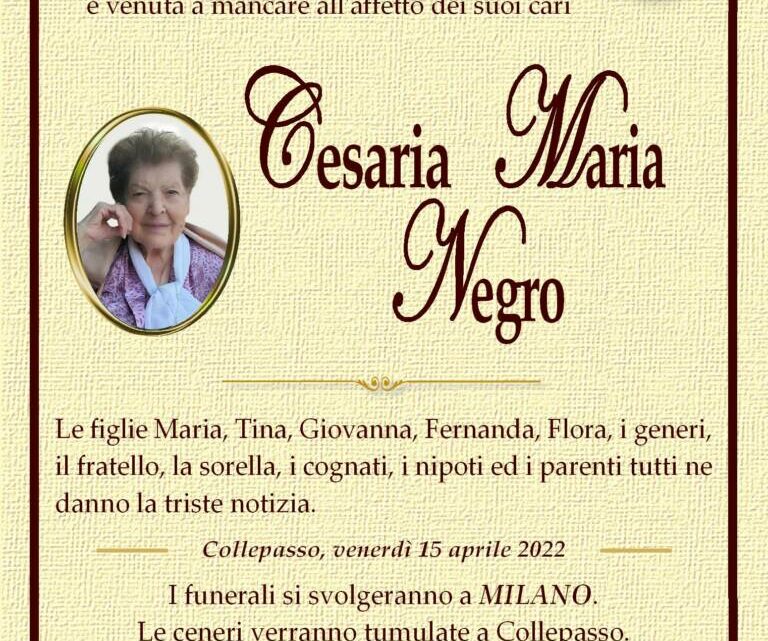 È morta Cesaria Maria Negro