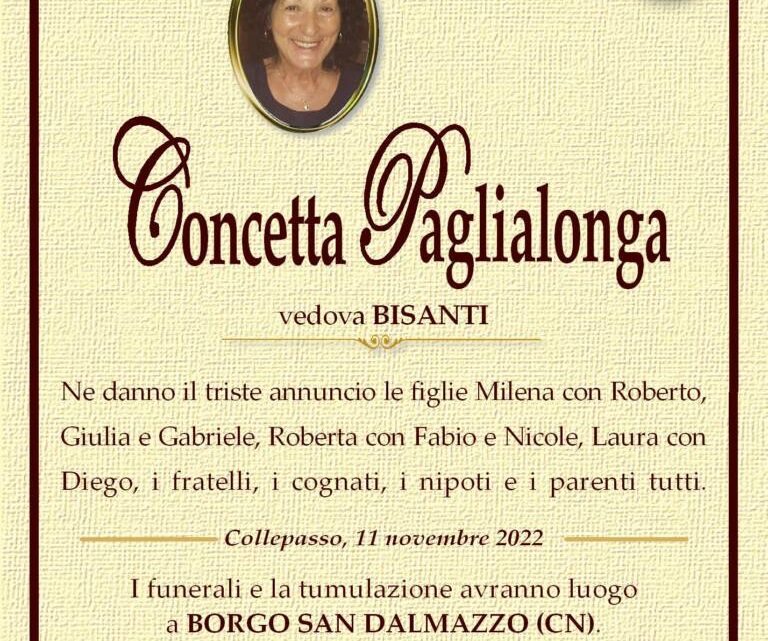 È morta Concetta Paglialonga, ved. Bisanti