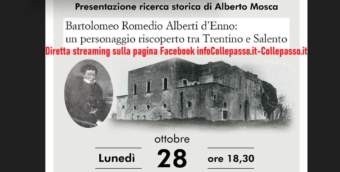 Trasmessa in streaming su facebook la presentazione della ricerca sul Conte Alberti (28 ottobre, ore 18.30)