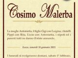 È morto Cosimo Malerba