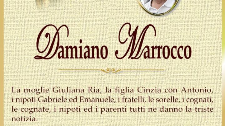 È morto Damiano Marrocco