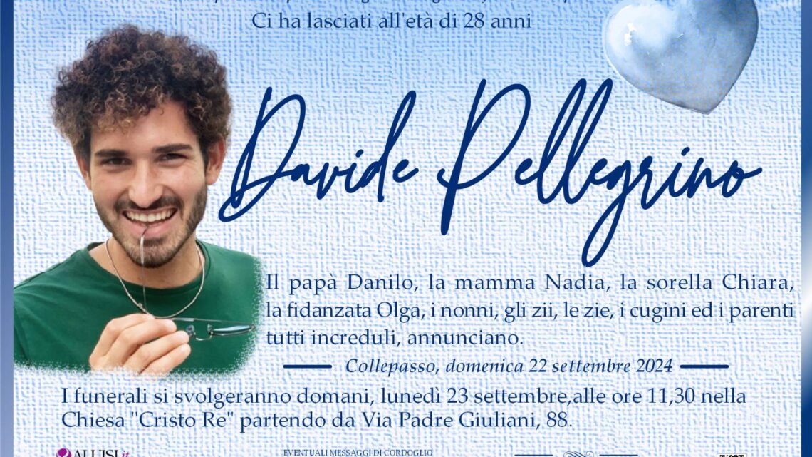 È morto Davide Pellegrino