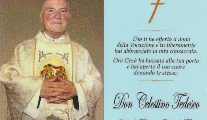 Il “ricordino” di don Celestino può essere ritirato presso negozio Aluisi (via Cairoli, 35)