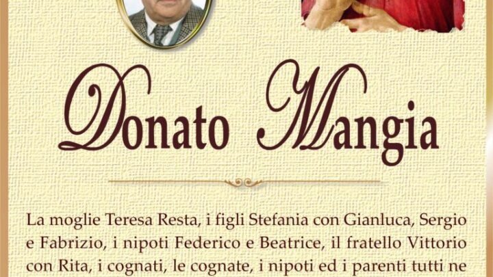 È morto Donato Mangia