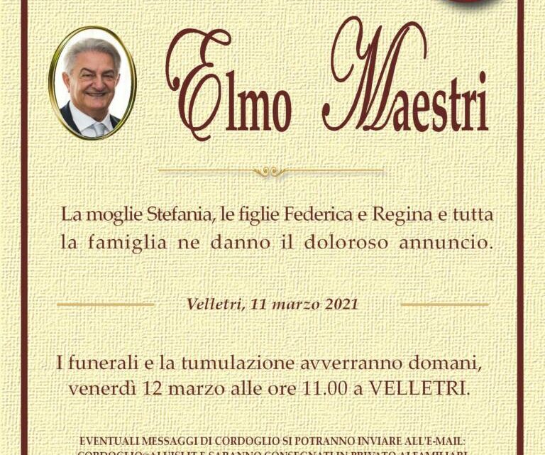 È morto Elmo Maestri