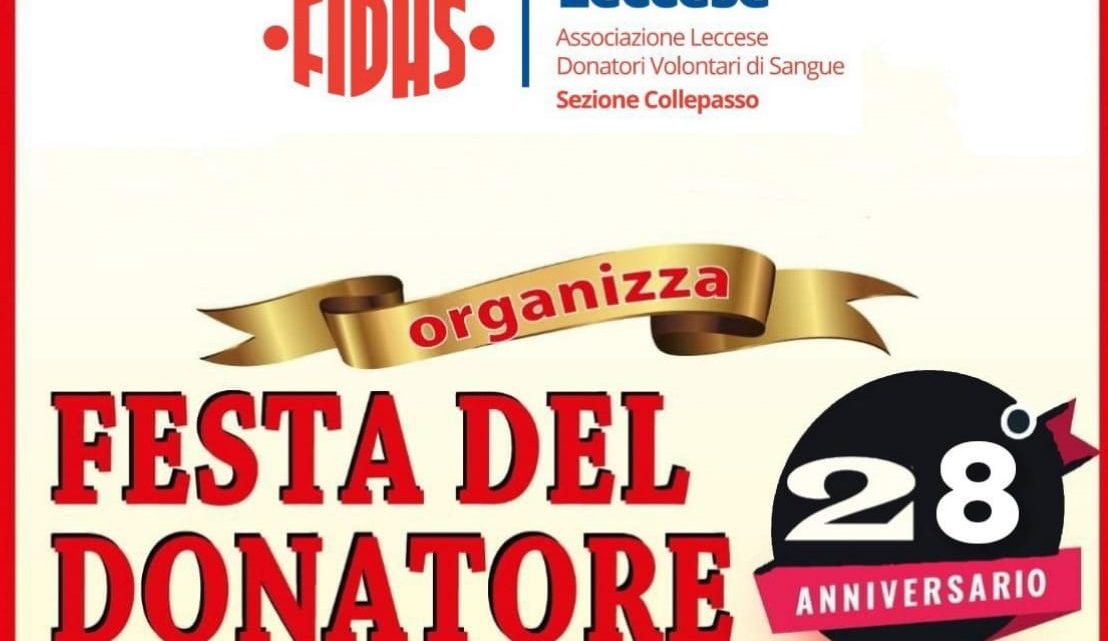 “Festa del Donatore” nel 28°anniversario dell’associazione “Fidas Collepasso” (16-17 dicembre)