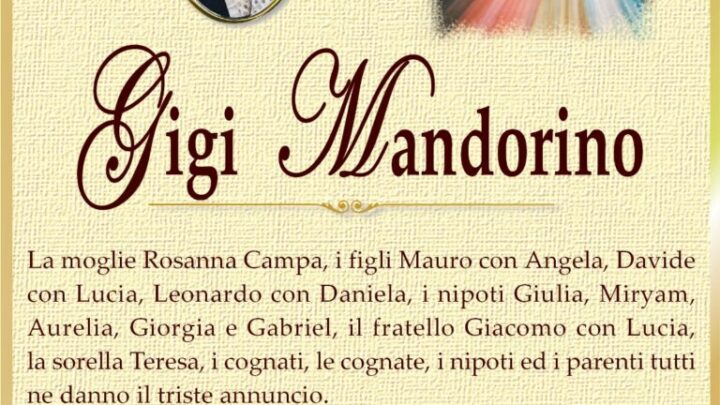 È morto Gigi Mandorino