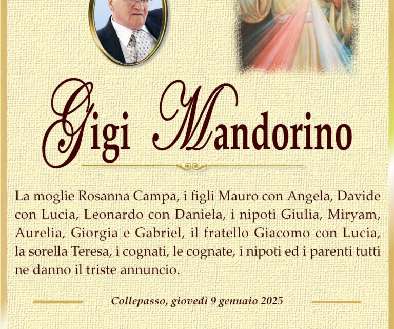 È morto Gigi Mandorino