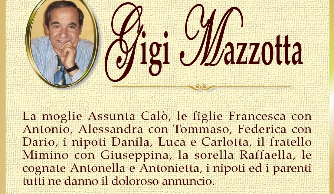 È morto Gigi Mazzotta