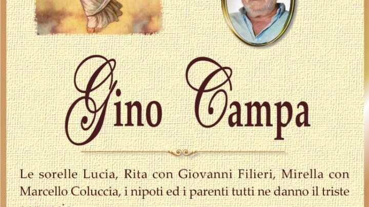 È morto Gino Campa