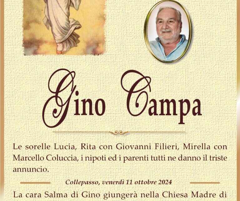 È morto Gino Campa