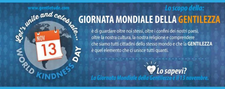 13 Novembre, Giornata Mondiale Della Gentilezza (World Kindness Day ...