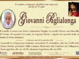 È morto Giovanni Paglialonga