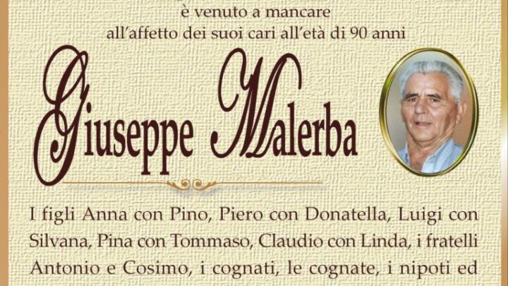 È morto Giuseppe Malerba