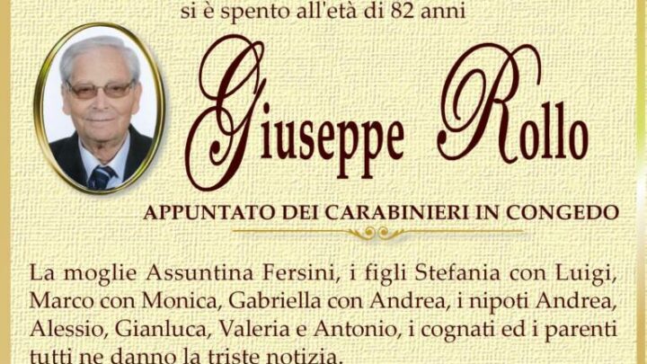 È morto Giuseppe Rollo