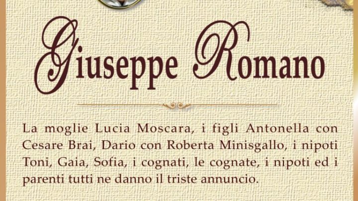 È morto Giuseppe Romano