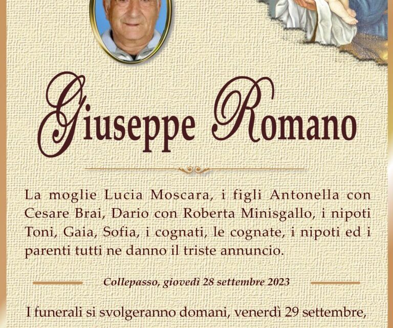 È morto Giuseppe Romano